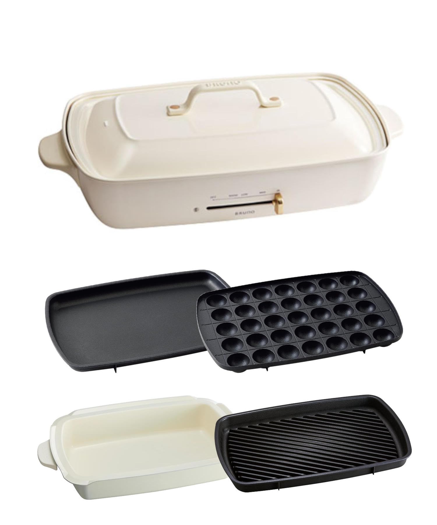 BRUNO グランデ　ホットプレート　4種プレート BRUNO ホットプレート 本体＋2種プレート 【ラッピング無料＋